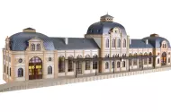 Model of a train station