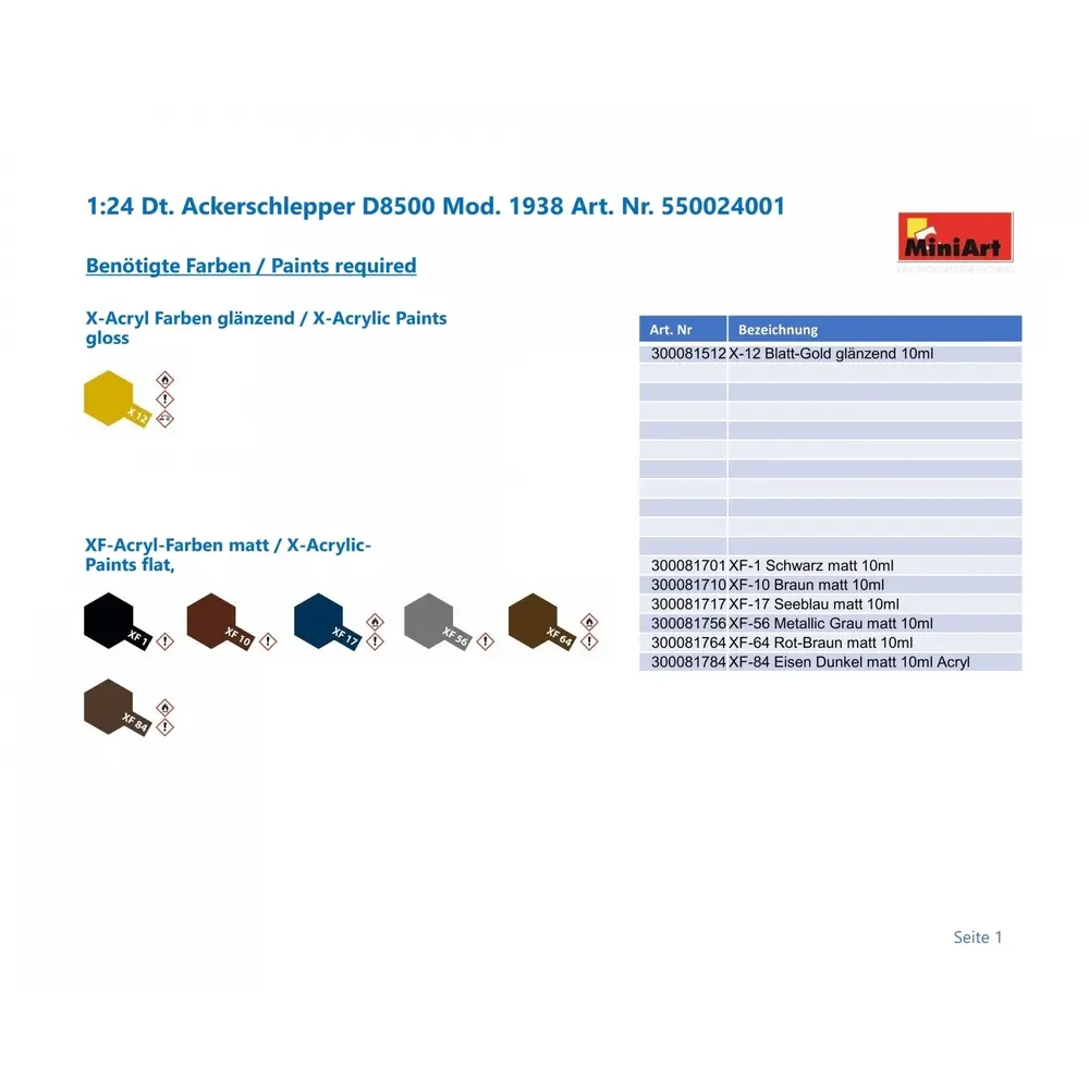 Tracteur Agricole Allemand D8500 - Miniart 24001 - 1/24 - 5