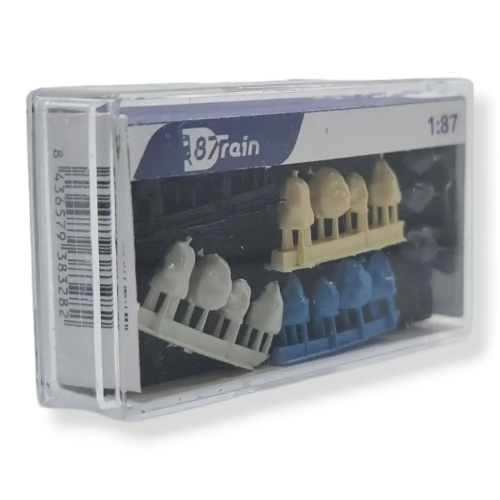 Lot de 20 sacs poubelles -Bleu/Noir/Blanc/Crème | 87Train 22267 | HO - 2