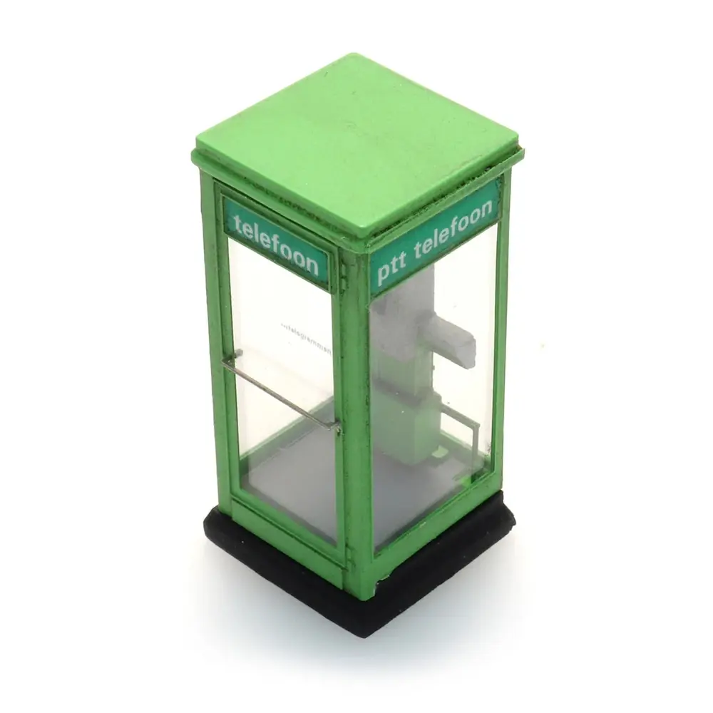 Cabine Téléphonique Verte PTT - ARTITEC 10.397 - HO 1/87 - 3