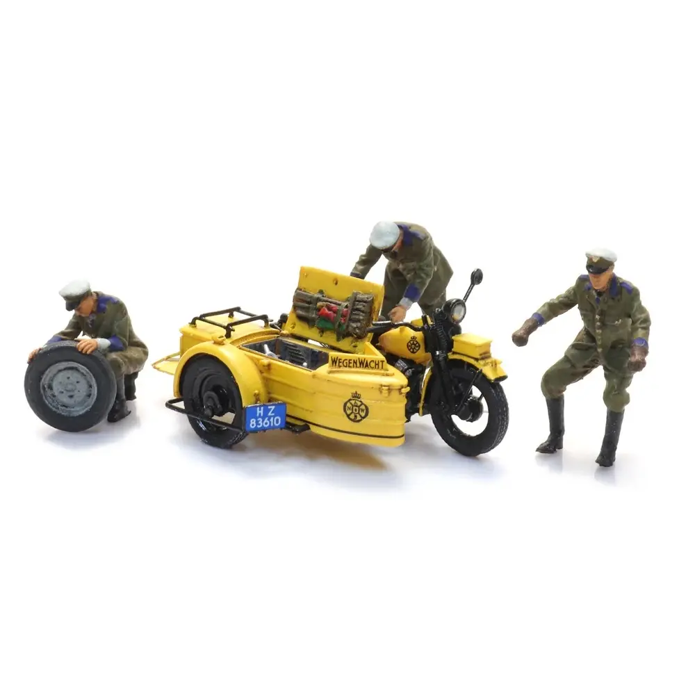 Moto side-car ANWB avec figurines - Artitec 10.398 - HO 1/87 - 2