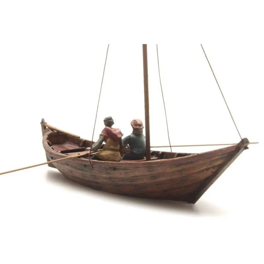 Chaloupe et 2 figurines du XVe siècle - Artitec 10.334 - HO 1/87 - 2