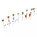 Pack de panneaux de signalisation - ARTITEC 6160105 - HO 1/87- Pour arrêt de bus - 3
