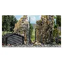 Lot de 17 arbres calcinés, 2 buissons & cendres BUSCH 1854 - HO 1/87 -  - 2