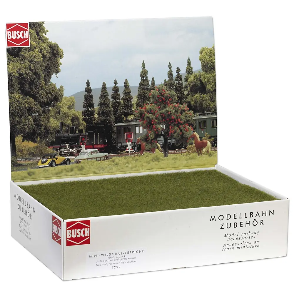 Tapis d'herbe haute - Vert clair - BUSCH 7292 - 39 x 26,5 cm  - 2