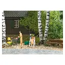 Scénette "Barbecue nudistes" avec 2 personnages Busch 7946 - HO 1/87 - 2