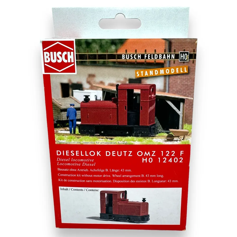 Locomotive diesel Deutz OMZ 122F non motorisée - Busch 12402 - HO 1/87 - 2