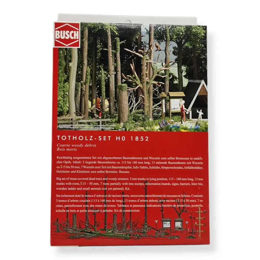 Kit bois mort et multiples accessoires BUSCH 1852 - HO 1/87 - 4