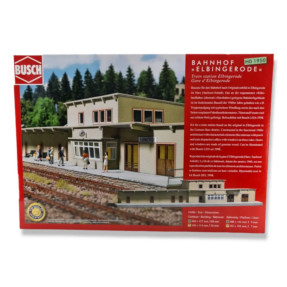 Gare d'Elbingerode Busch 1950 - HO 1/87 - 460x157x88mm - 2