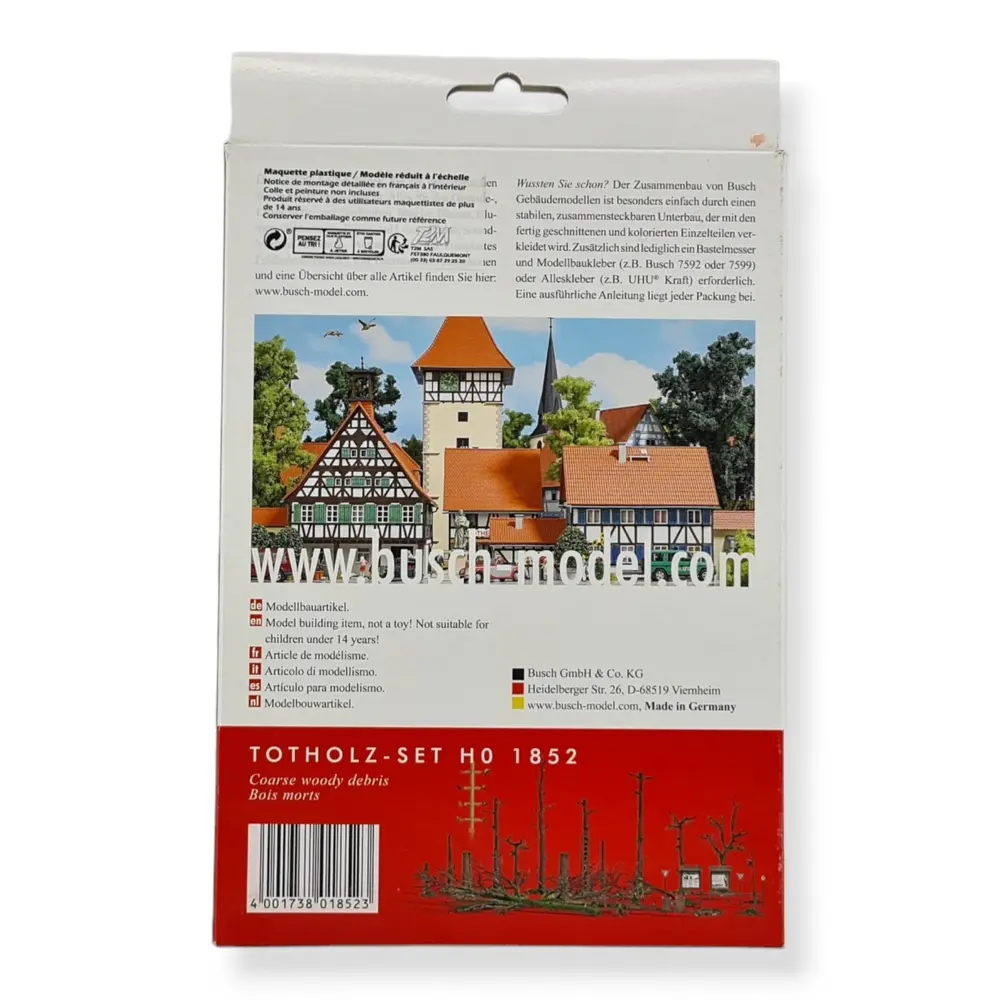 Kit bois mort et multiples accessoires BUSCH 1852 - HO 1/87 - 5