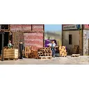 Lot de 12 palettes en bois vides BUSCH 1810 -  HO 1/87 - 2