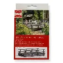 Pont/Passerelle piétons en bois véritable BUSCH 1850 - HO 1/87  - 3