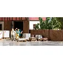 lot de 6 palettes avec chargement de matériaux BUSCH 1813 - HO 1/87 - 2