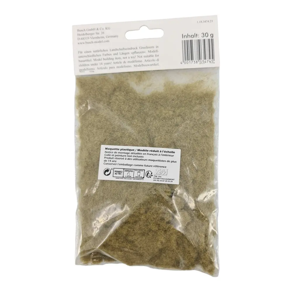 Flocage fibres d'herbe Busch 3474 - HO - 30 g - Automne - 2 mm - 3