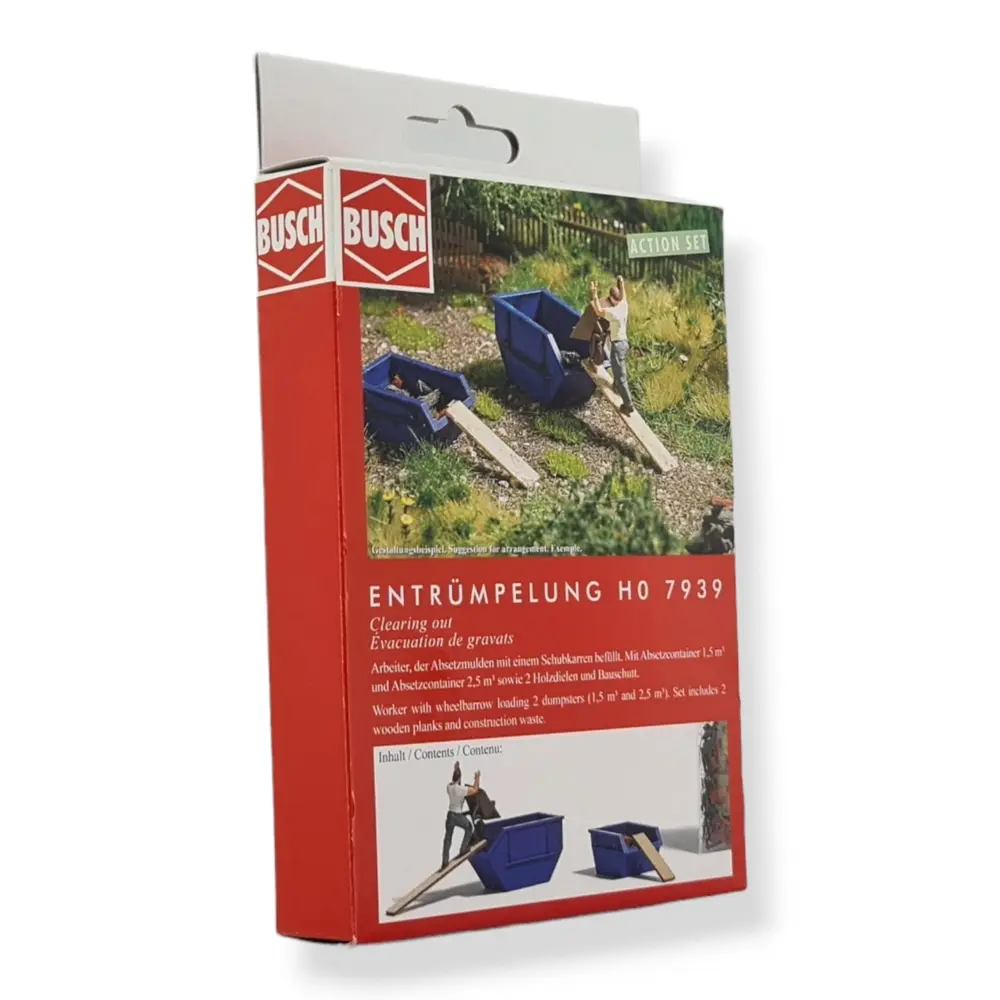 Scénette | Scène de nettoyage - BUSCH 7939 - HO 1/87 - 2