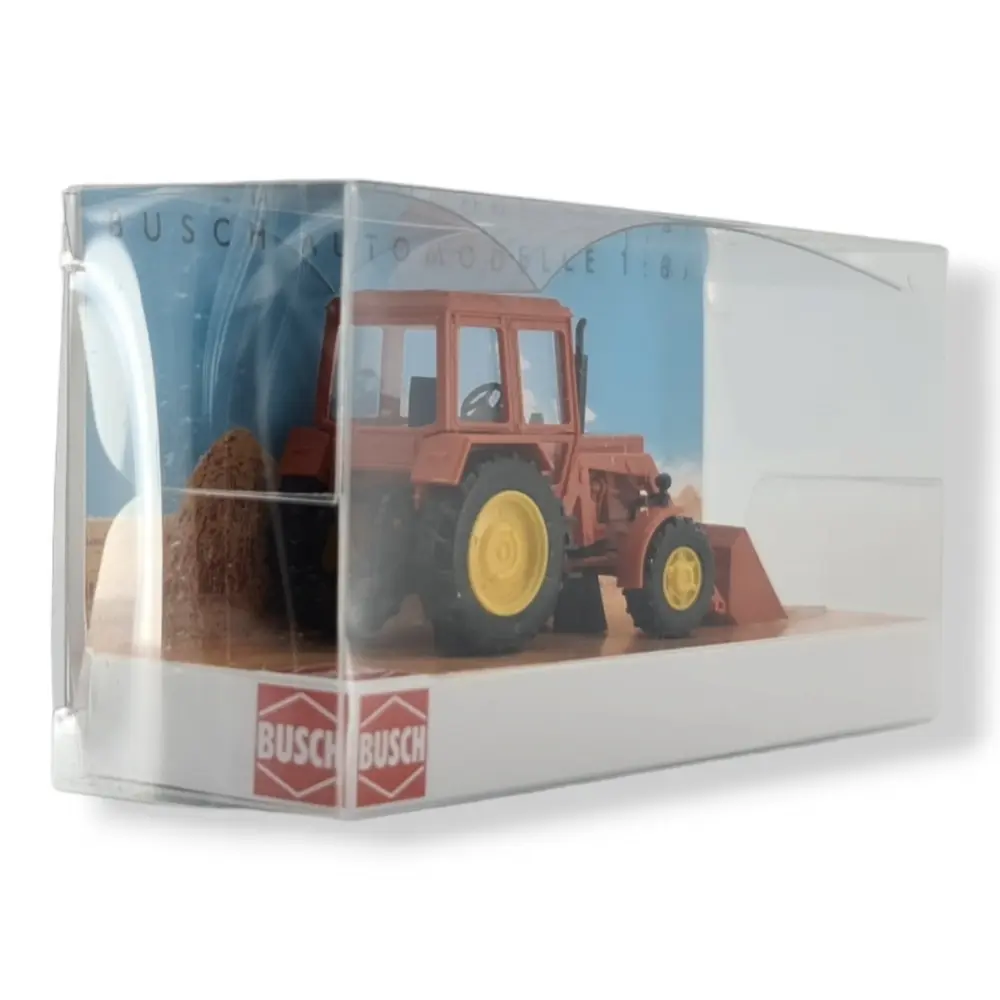 Tracteur MTS-82 Belarus & Chargeur frontal Busch 51315 - HO 1/87 - 2