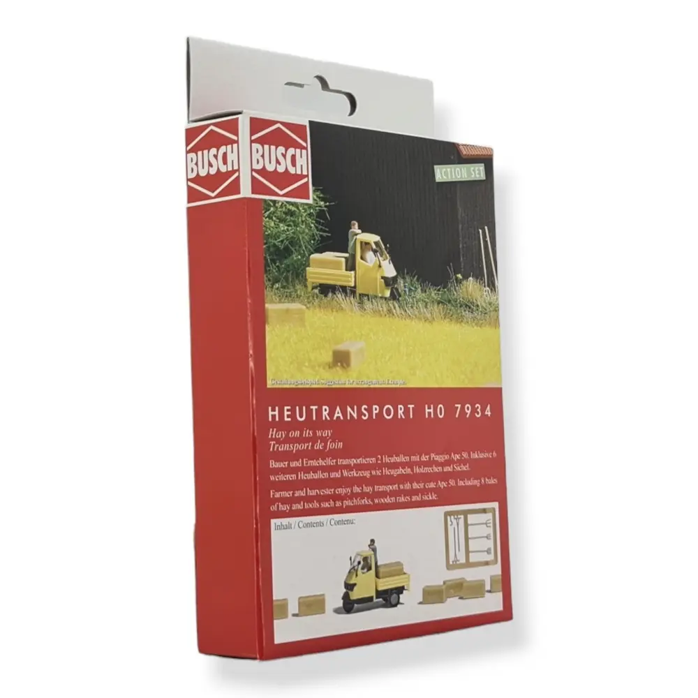 Scénette | Transport de foin - BUSCH 7934 - HO 1/87 - 2