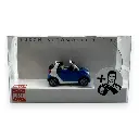 Véhicule Smart For2 Cabriolet avec personnages - BUSCH 50779 - HO 1/87  - 3