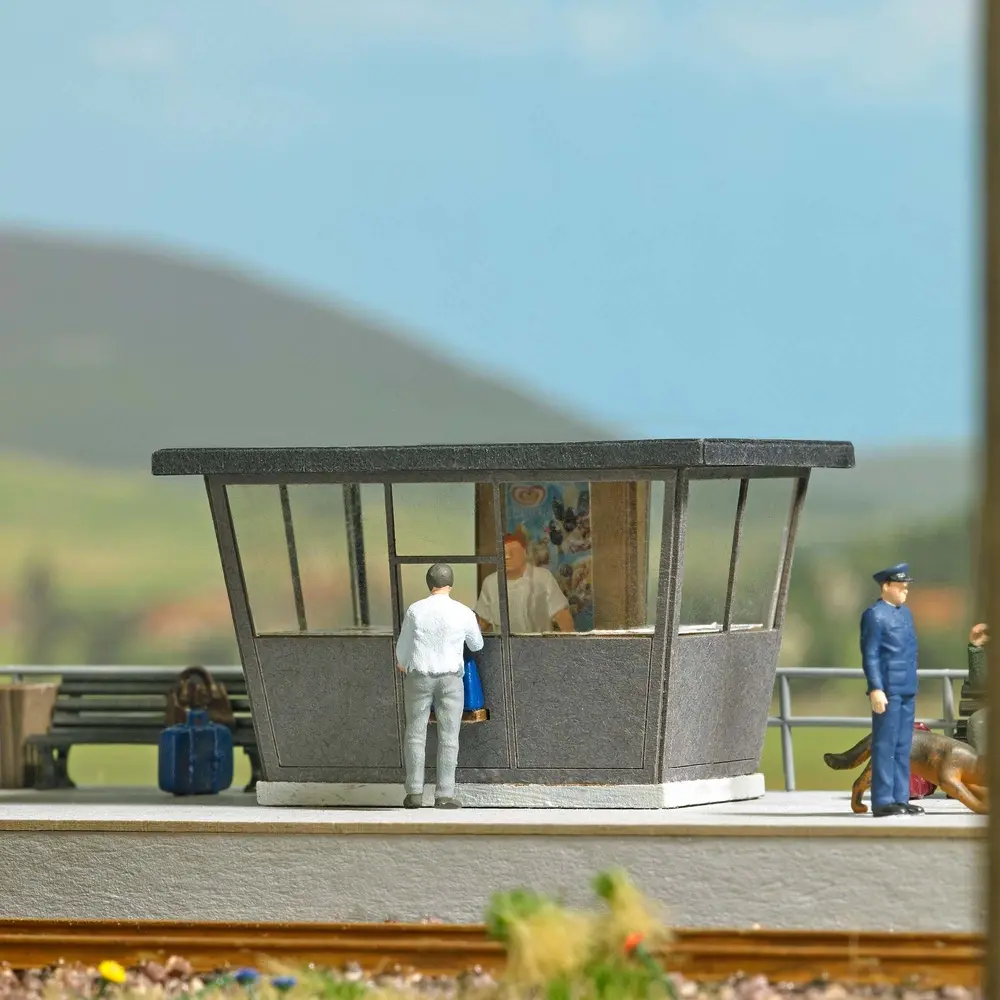 Kiosque de plate-forme - Busch 1378 - HO 1/87 - 49 x 35 x 30 mm - 2