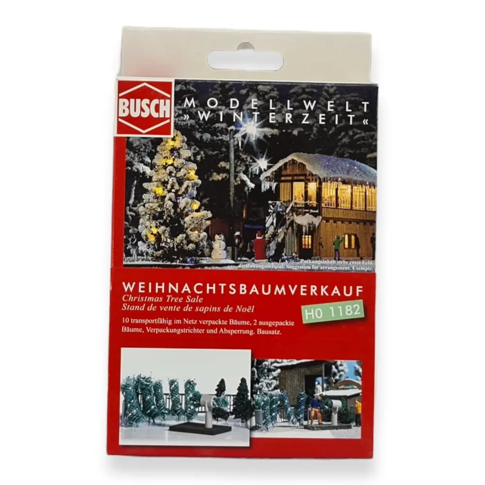 Stand de vente de sapins de Noël - Busch 1182 - HO 1/87 - 3