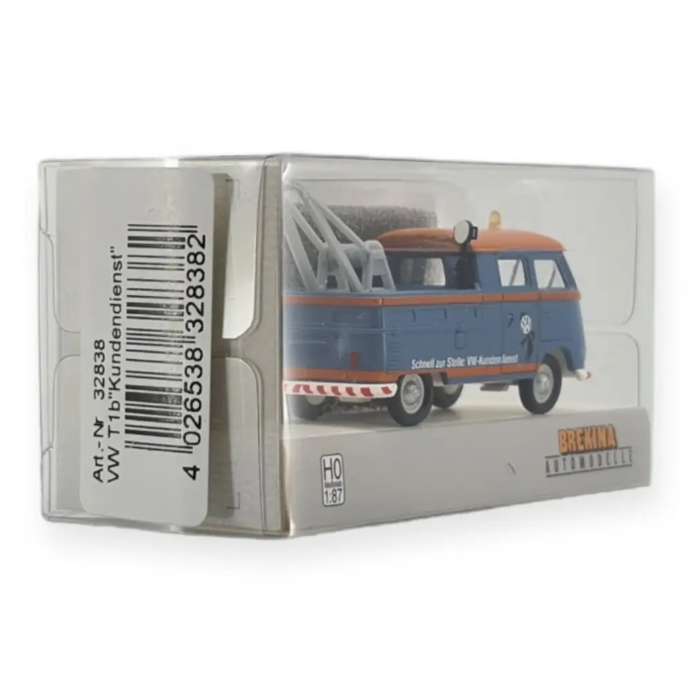 Dépanneuse Volkswagen T1b Brekina 32838 - HO : 1/87 bleu / orange - 2