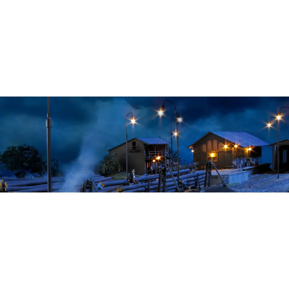 Lampadaire de gare Brawa 84133 - HO 1/87 - LED - hauteur 125 mm - 2