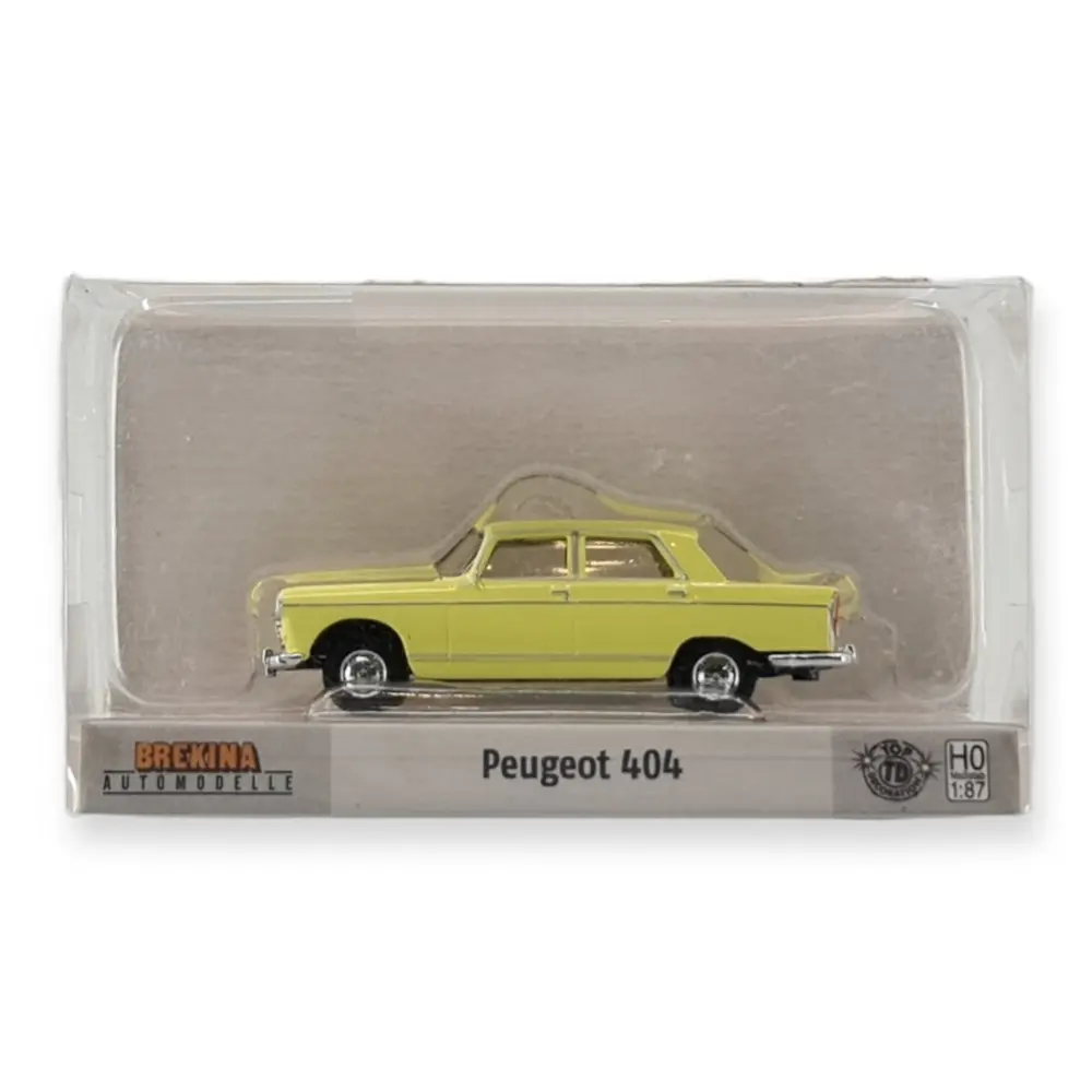 Peugeot 404 Brekina 29023 avec toit ouvrant - HO : 1/87 - livrée jaune pale - 3