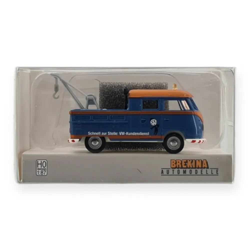 Dépanneuse Volkswagen T1b Brekina 32838 - HO : 1/87 bleu / orange - 3