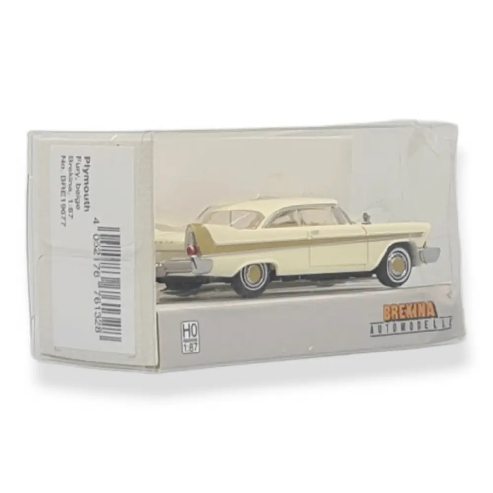 Voiture Plymouth Fury - beige et doré - BREKINA 19677 - HO : 1/87 - 2