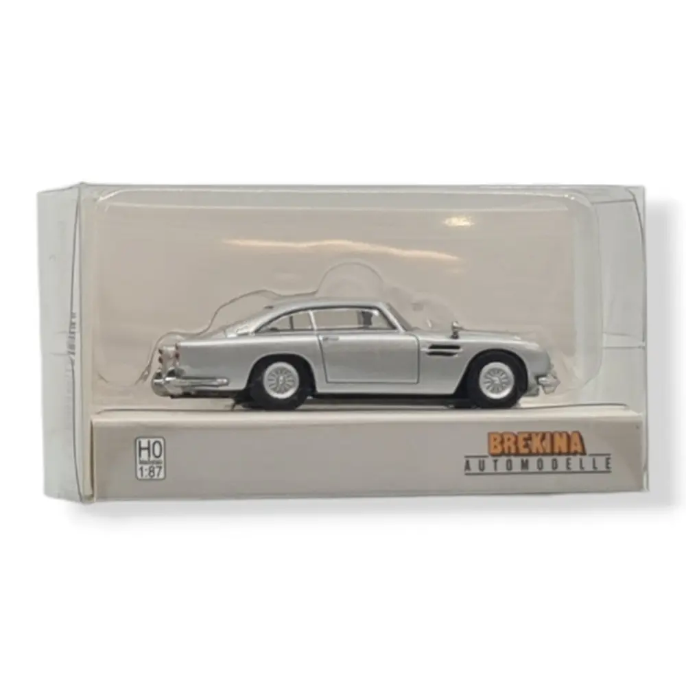 Aston Martin DB 5 coupé, grise, BREKINA 15225 - HO : 1/87 - - 3