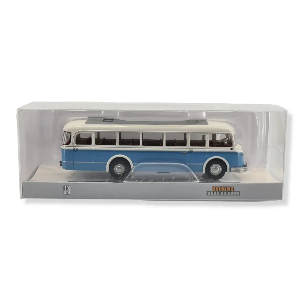 Bus IFA H6B Blanc et bleu ciel BREKINA 59853 - HO 1/87 - Bus rétro - 2