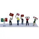 Semi remorque Fiat 691 T, avec 2 Ferrari 312 T2 F1 et 5 figurines, écurie Ferrari F1 1977 - Brekina 58575 - HO 1/87 - 3