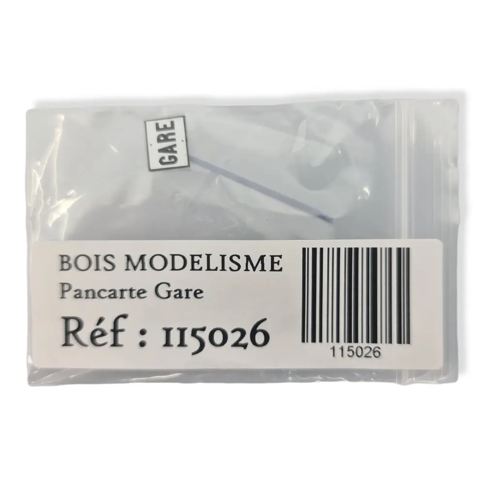 Pancarte "GARE" à proximité BOISMODELISME 115026 - HO 1/87 - SNCF - 3