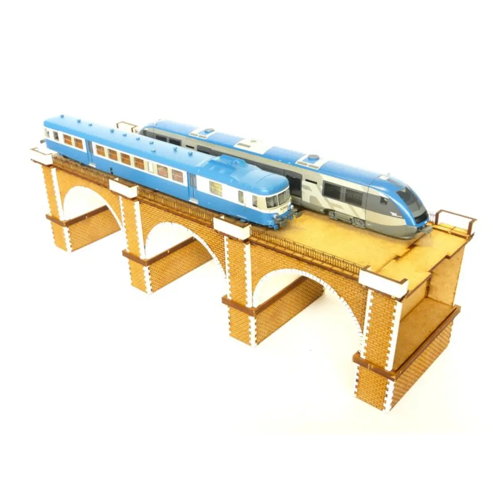 Viaduc de deux voies - Bois Modélisme 109012 - HO 1/87 - 165 mm - 5