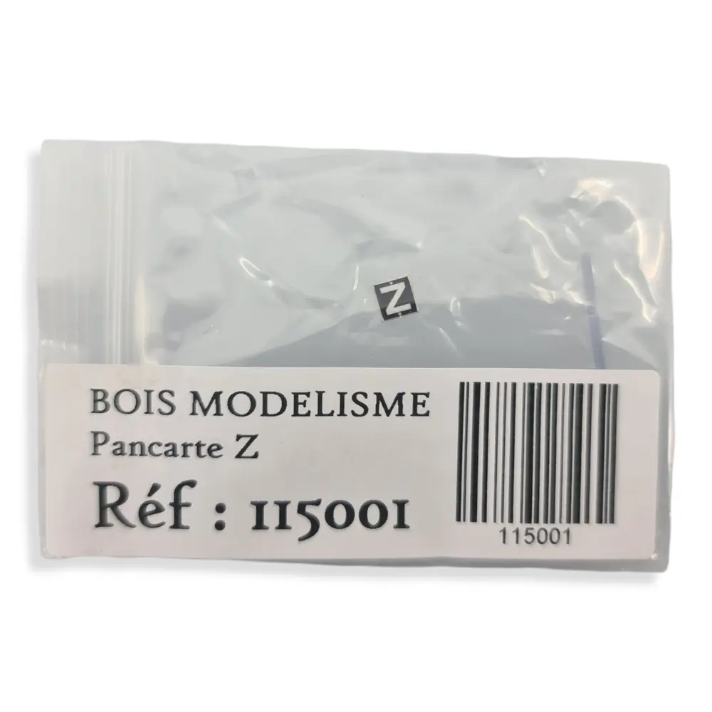 Pancarte "Z" limitation de vitesse BOISMODELISME 115001 - HO 1/87 - SNCF - 3