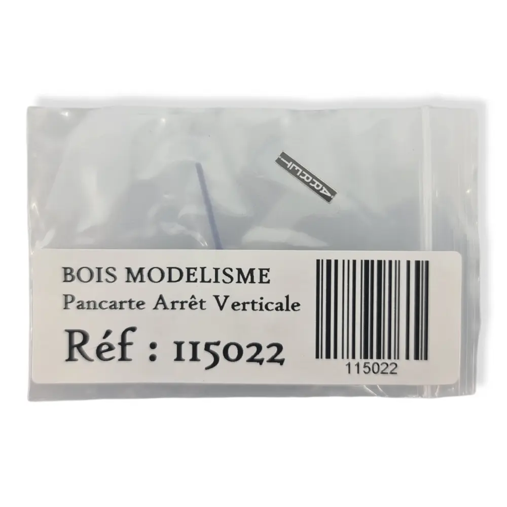 Pancarte "ARRET" verticale BOISMODELISME 115022 - HO 1/87 - SNCF - 3