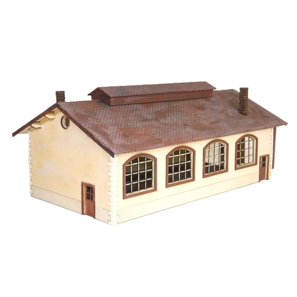 Entrepôt pour 2 locomotives - Bois Modelisme 105002 - HO 1/87 - 270x150x100mm - 3