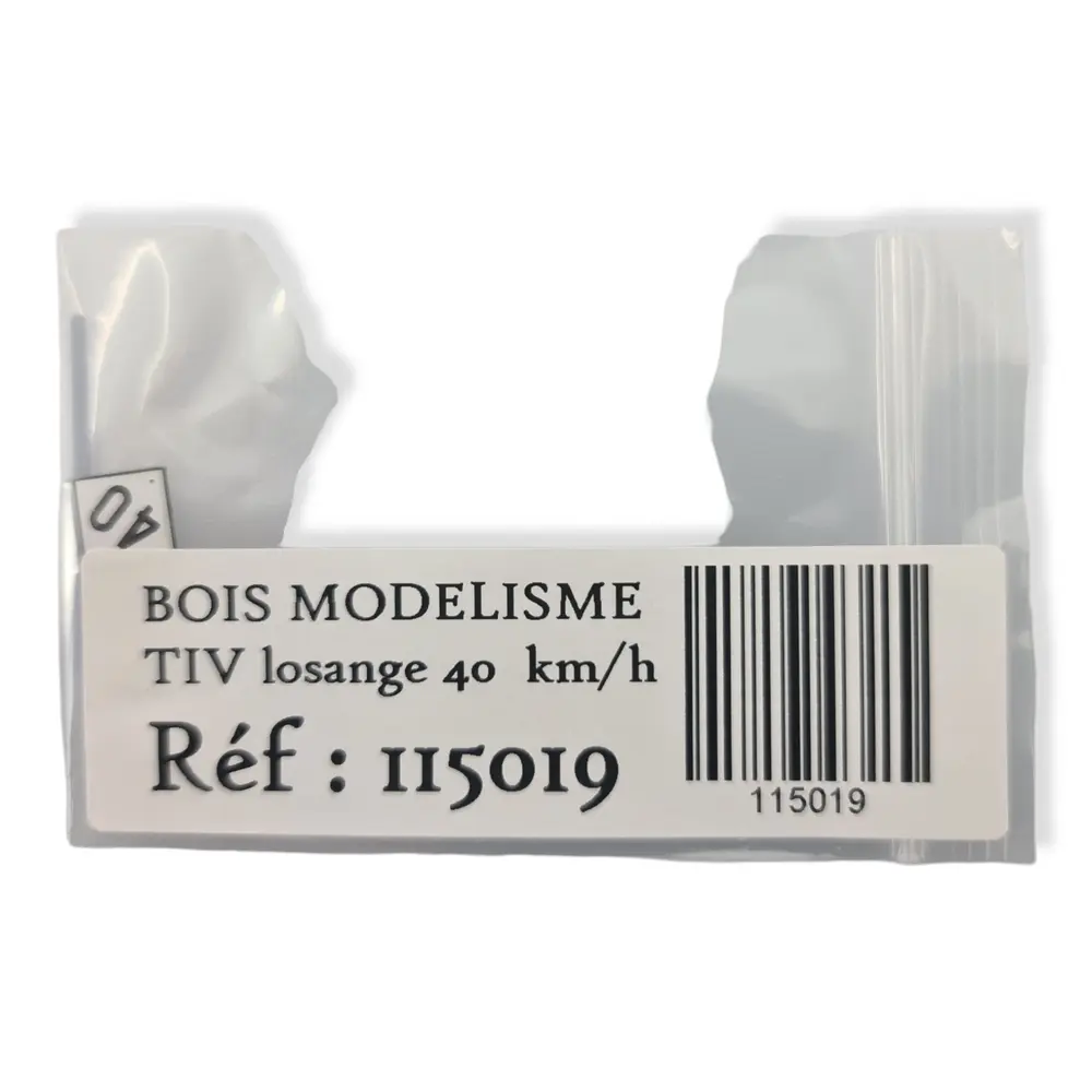 TIV losange "40" limitation 40 km/h BOISMODELISME 115019 - HO 1/87 - SNCF - 3