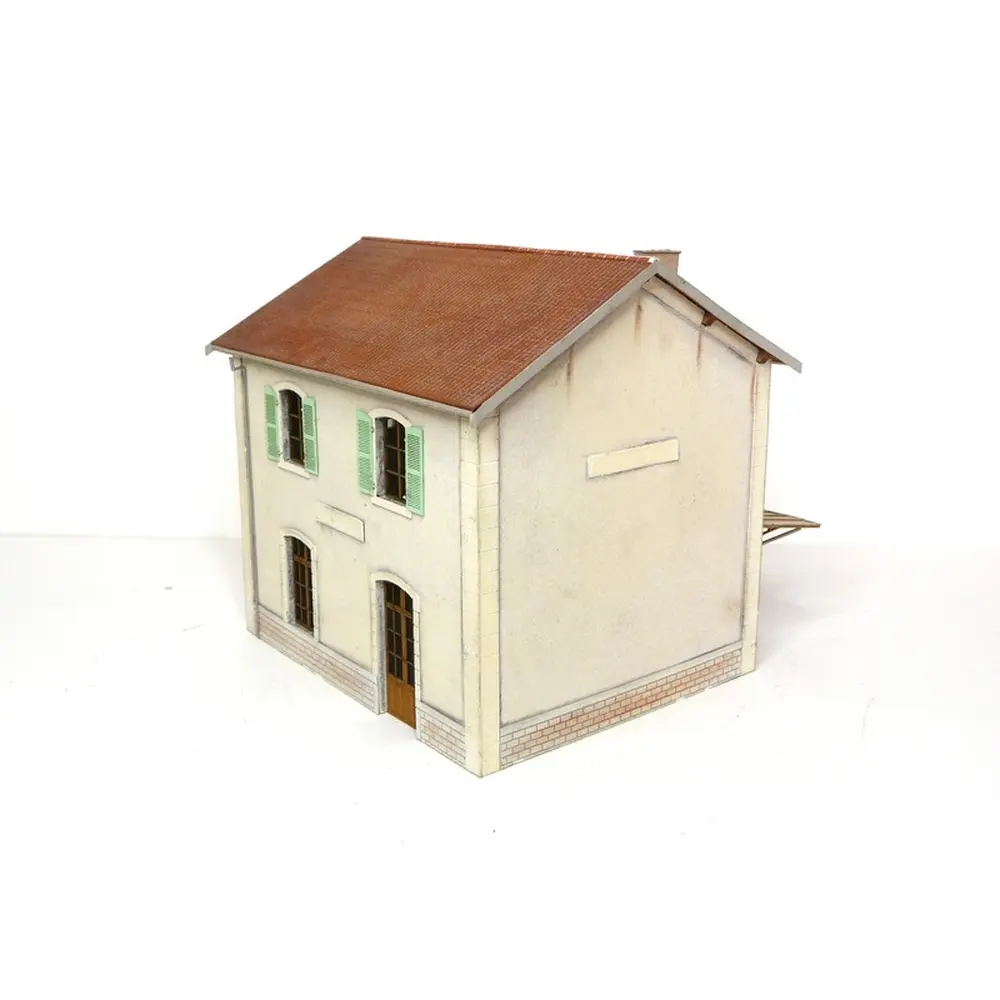 Gare PLM 2 portes Bois Modelisme 101010 - HO 1/87 - 122x105x110mm - 3