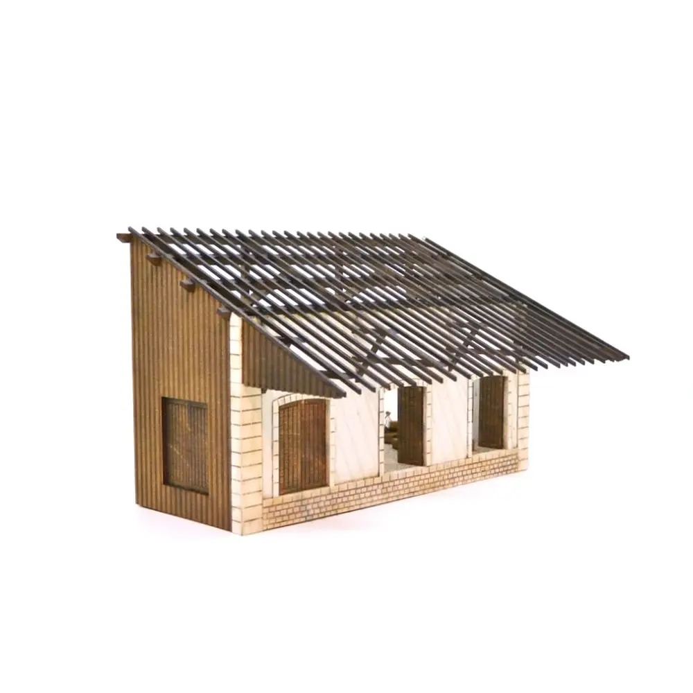 Demi-Halle PLM 3 Portes - Bois Modélisme 102009 - HO 1/87 - 5