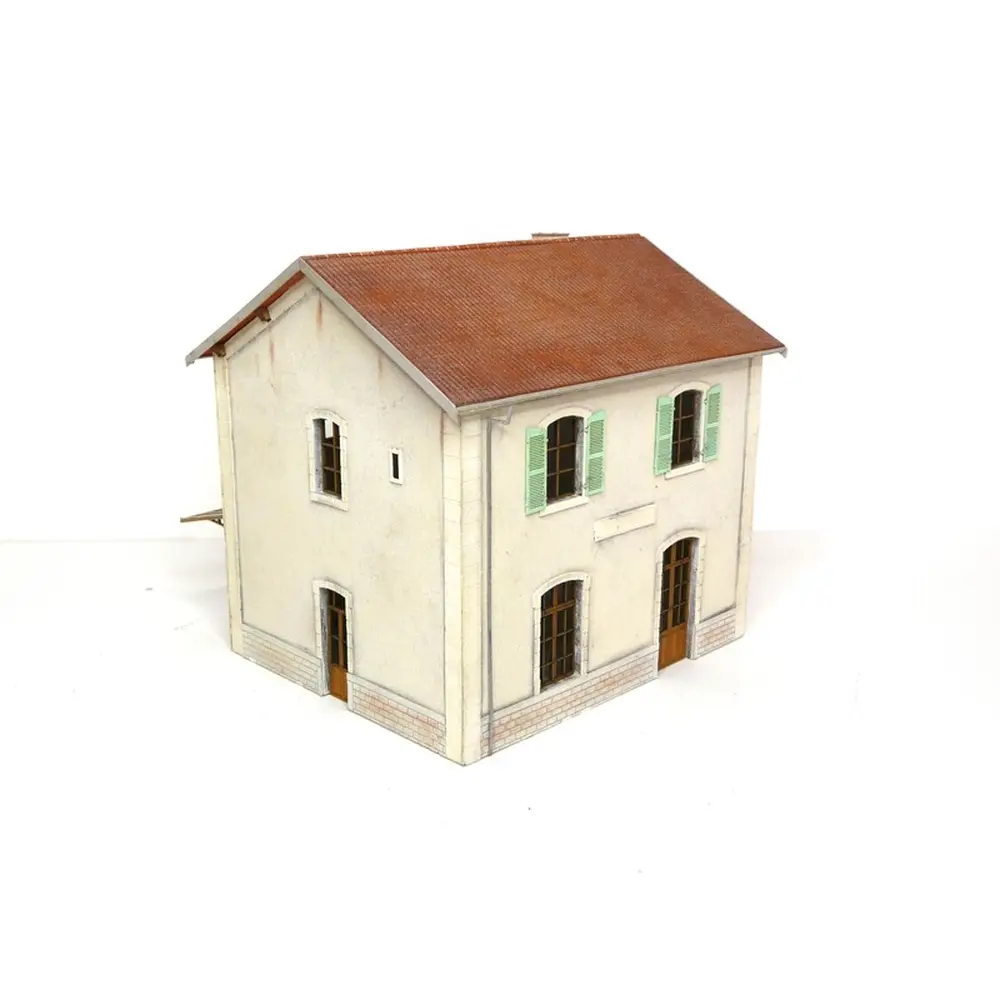 Gare PLM 2 portes Bois Modelisme 101010 - HO 1/87 - 122x105x110mm - 4