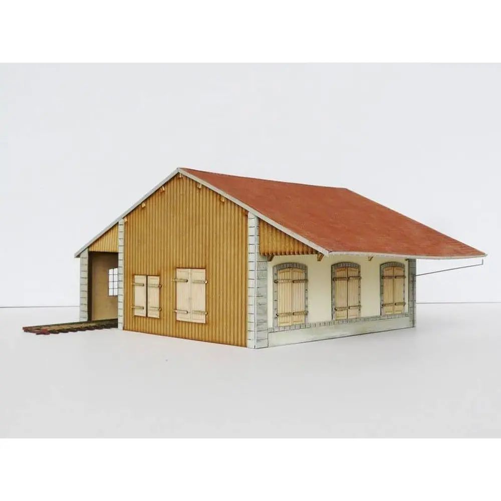 Halle PLM 3 portes - Bois Modélisme 102006 - HO 1/87 - 3