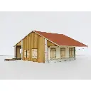 Halle PLM 3 portes - Bois Modélisme 102006 - HO 1/87 - 3