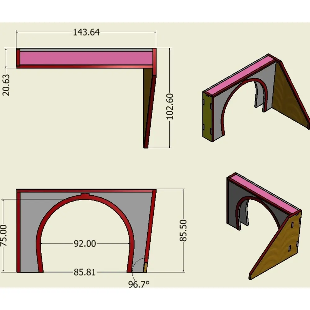 Entrée de tunnel 2 voies & mur de soutènement gauche BoisModélisme 109009 - HO - 2