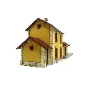 Gare des Chemins de Fer Départementaux - BOIS MODÉLISME 101025 - Échelle HO 1/87 - 314 x 83 x 100 mm - 5