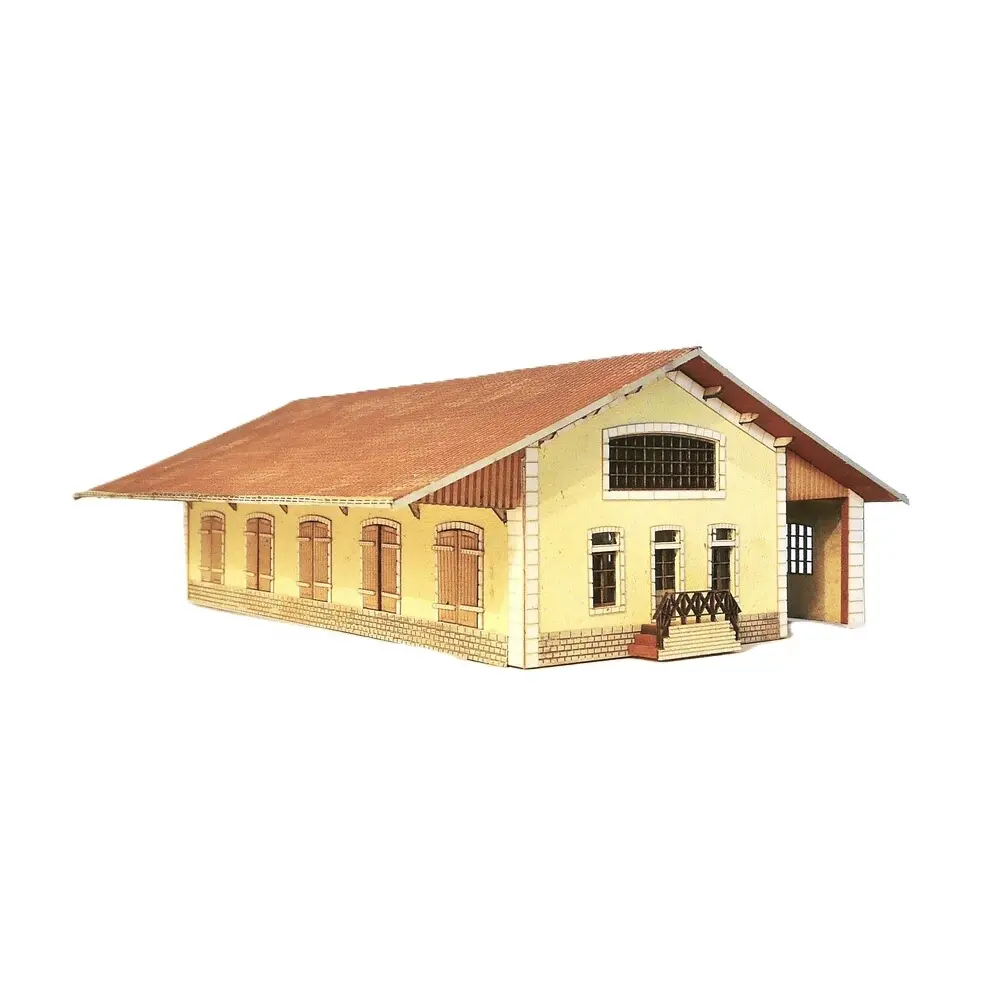 Halle marchandise PLM 5 portes - Bois Modélisme 202001 - N 1/160ème - 4