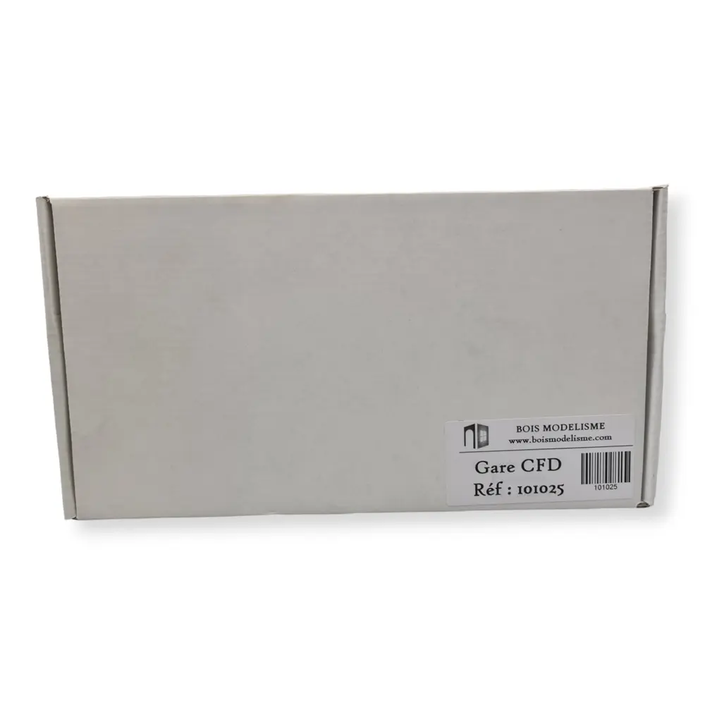 Gare des Chemins de Fer Départementaux - BOIS MODÉLISME 101025 - Échelle HO 1/87 - 314 x 83 x 100 mm - 7