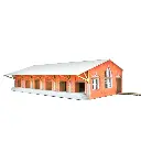 Halle à marchandise de la compagnie des chemins de fer du Nord - Bois Modélisme 102007 - HO 1/87 - 7
