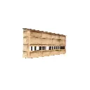 Demi-bâtiment industriel pour fond de décor - Bois Modelisme 206001 - N 1/160 - 2