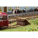 Heurtoir en bois avec herbe - 2